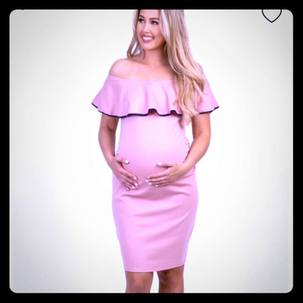 Pink Blush maternity dress